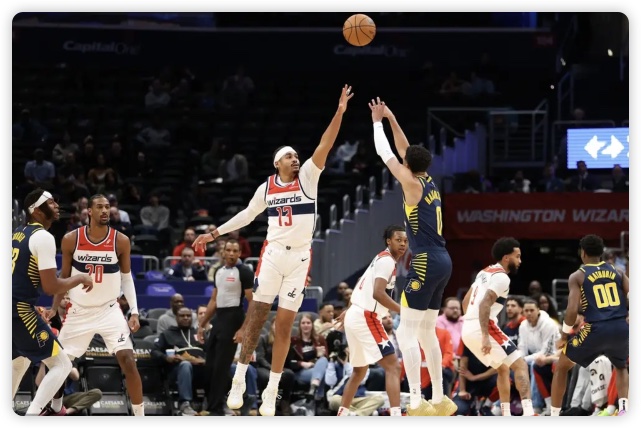 哈里伯顿29+6特纳17分 步行者狂轰162分大胜奇才 